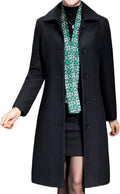 Women’s Wool Trench Coat Winter Long Thick Overcoat  Coats